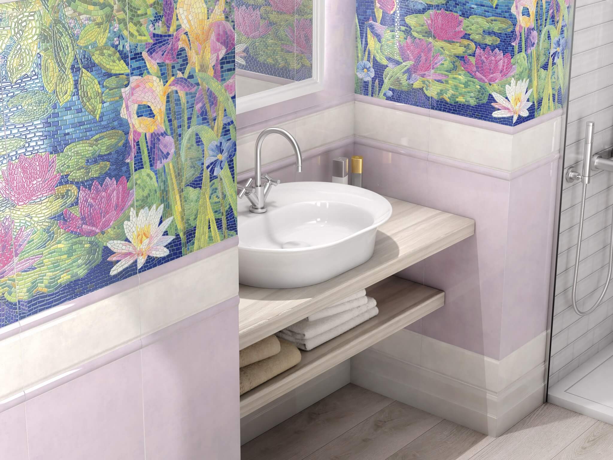 Керамическая плитка Kerama Marazzi Бордюр Сад Моне лаппатированный 7,2х60