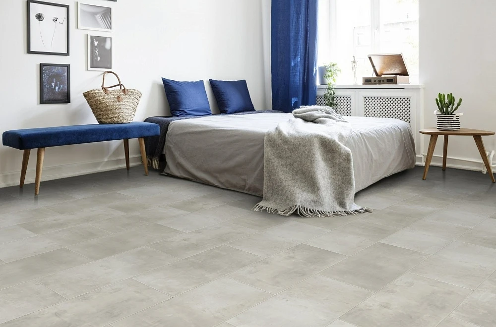 Кварц-винил (замковый) FirmFit Tiles LT-1650 Бетон Серый