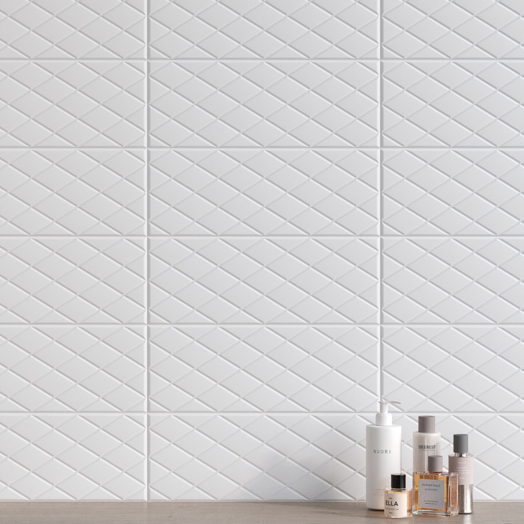 Керамическая плитка Kerama Marazzi Плитка Спига белый структура 15х40
