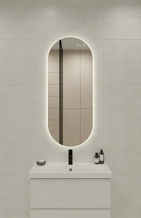 Зеркало Cersanit ECLIPSE smart 50*122 с подсветкой овальное