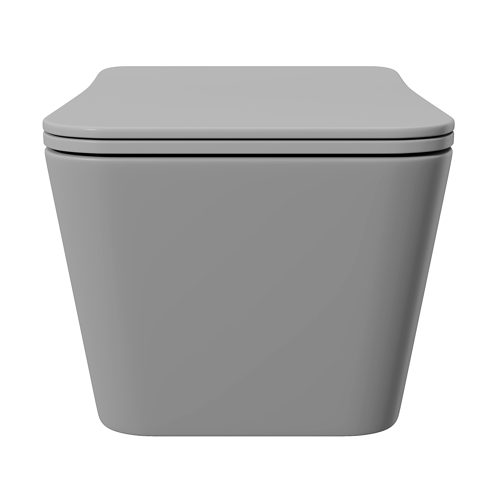 Унитаз подвесной безободковый Aqueduto Macio MAC0130 с крышкой-сиденьем микролифт, матовый серый