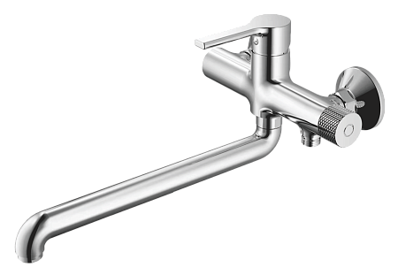 Смеситель для ванны HAIBA HB22652, длинный излив, латунь, хром