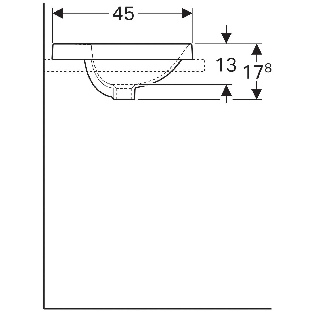 Раковина Geberit Variform 60см 500.732.01.2 белая