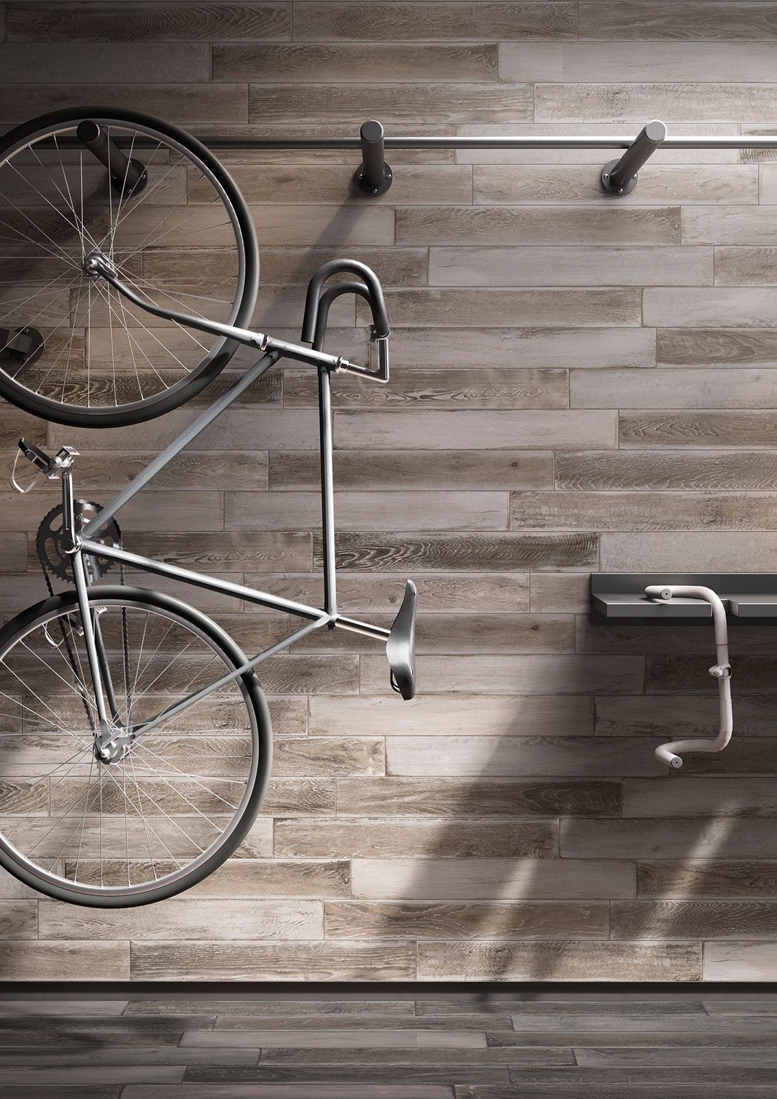 Керамогранит Marazzi Italy Плинтус Batt.Treverkage Grey 5х70