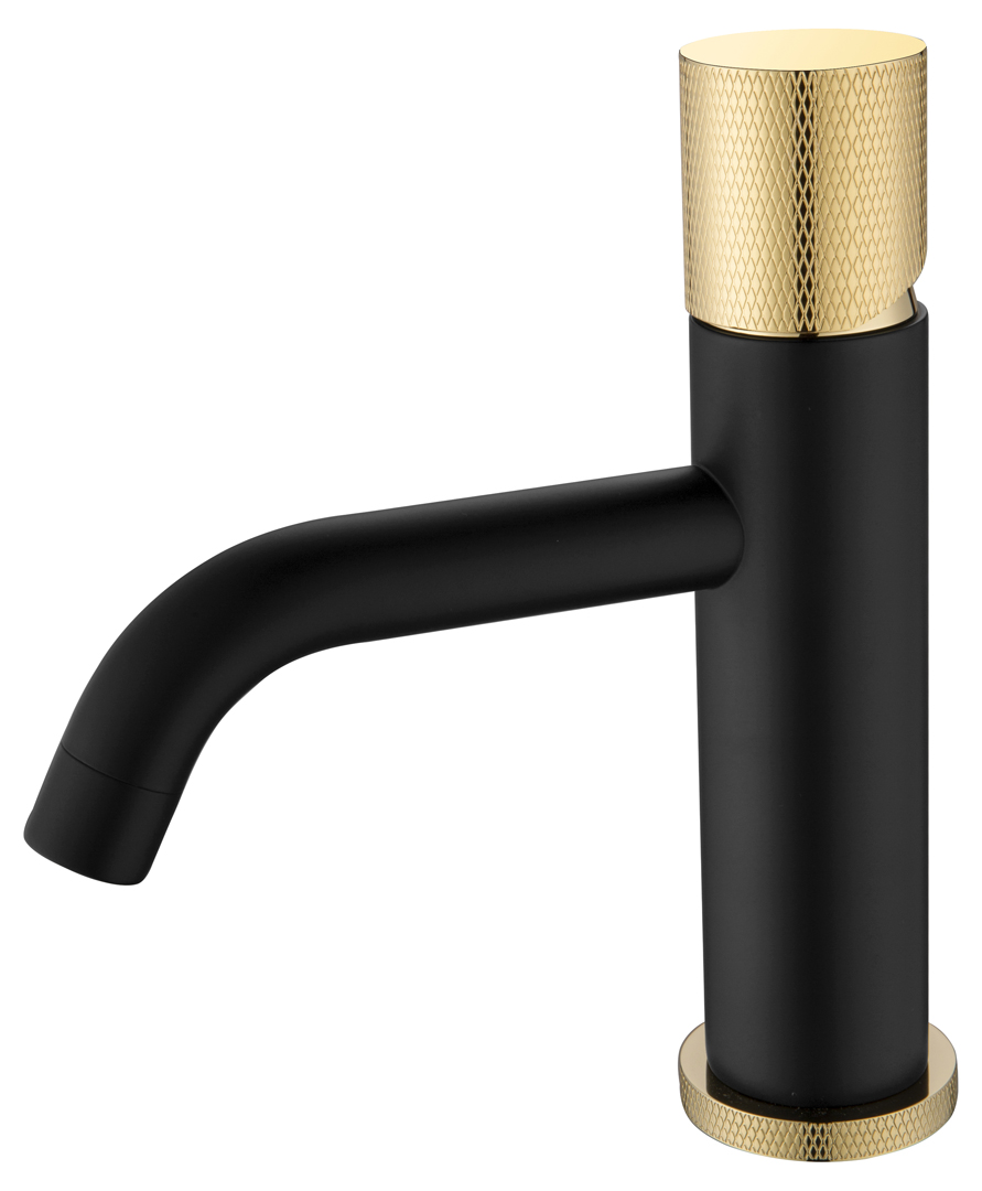 Смеситель Boheme Stick 121-BG.2 для раковины, black touch gold