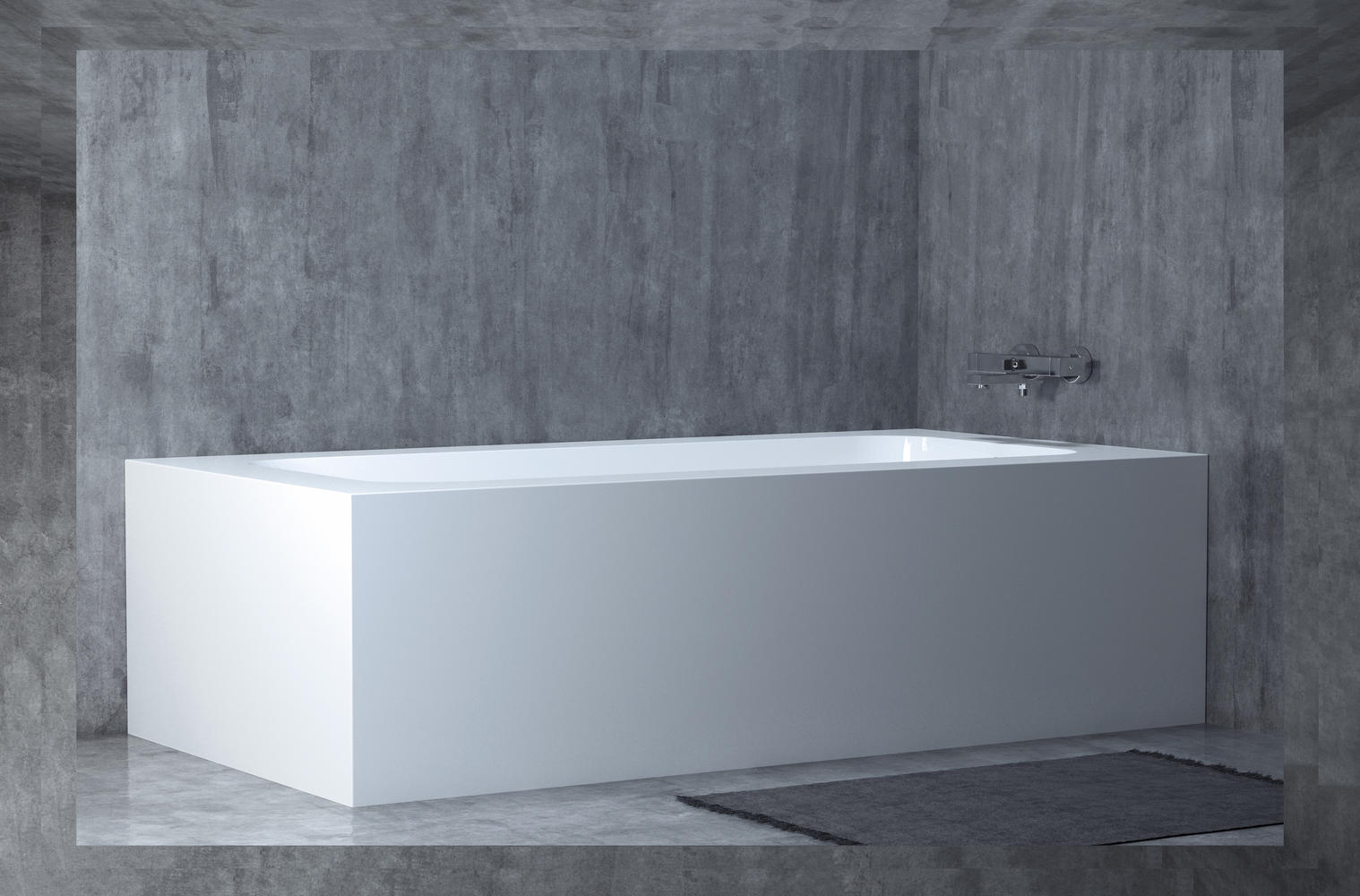 Ванна из искусственного камня S-Stone Salini Orlando 190x100 см матовая 102124M