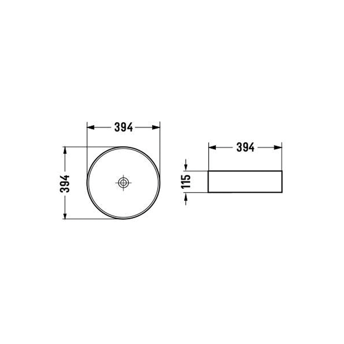 Рукомойник Vincea VBS-216 40 см белый