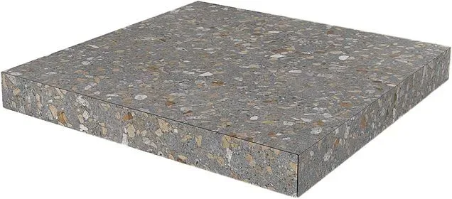 Керамогранит Kerama Marazzi Ступень угловая клееная Терраццо коричневый 33х33
