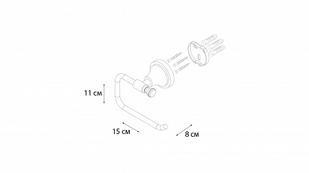 Fixsen Crystal SF-35010 Бумагодержатель с крышкой