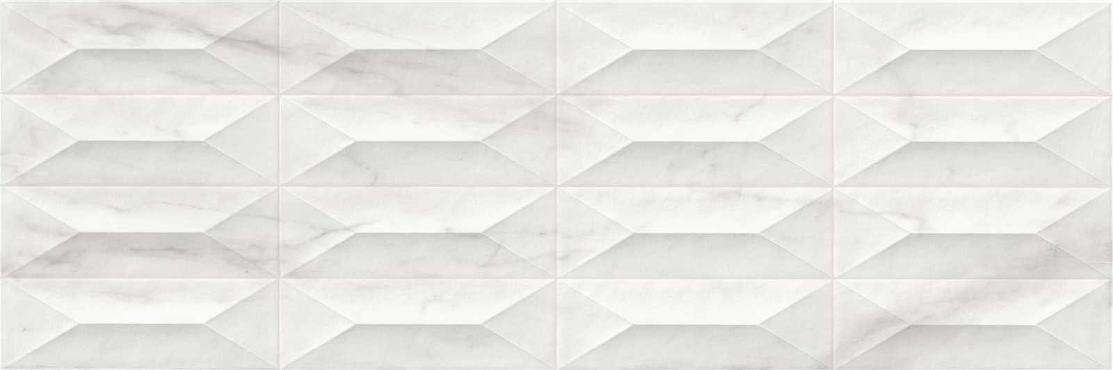 Керамическая плитка Marazzi Italy Плитка Marbleplay White Struttura Gem 3D Rett. 30х90
