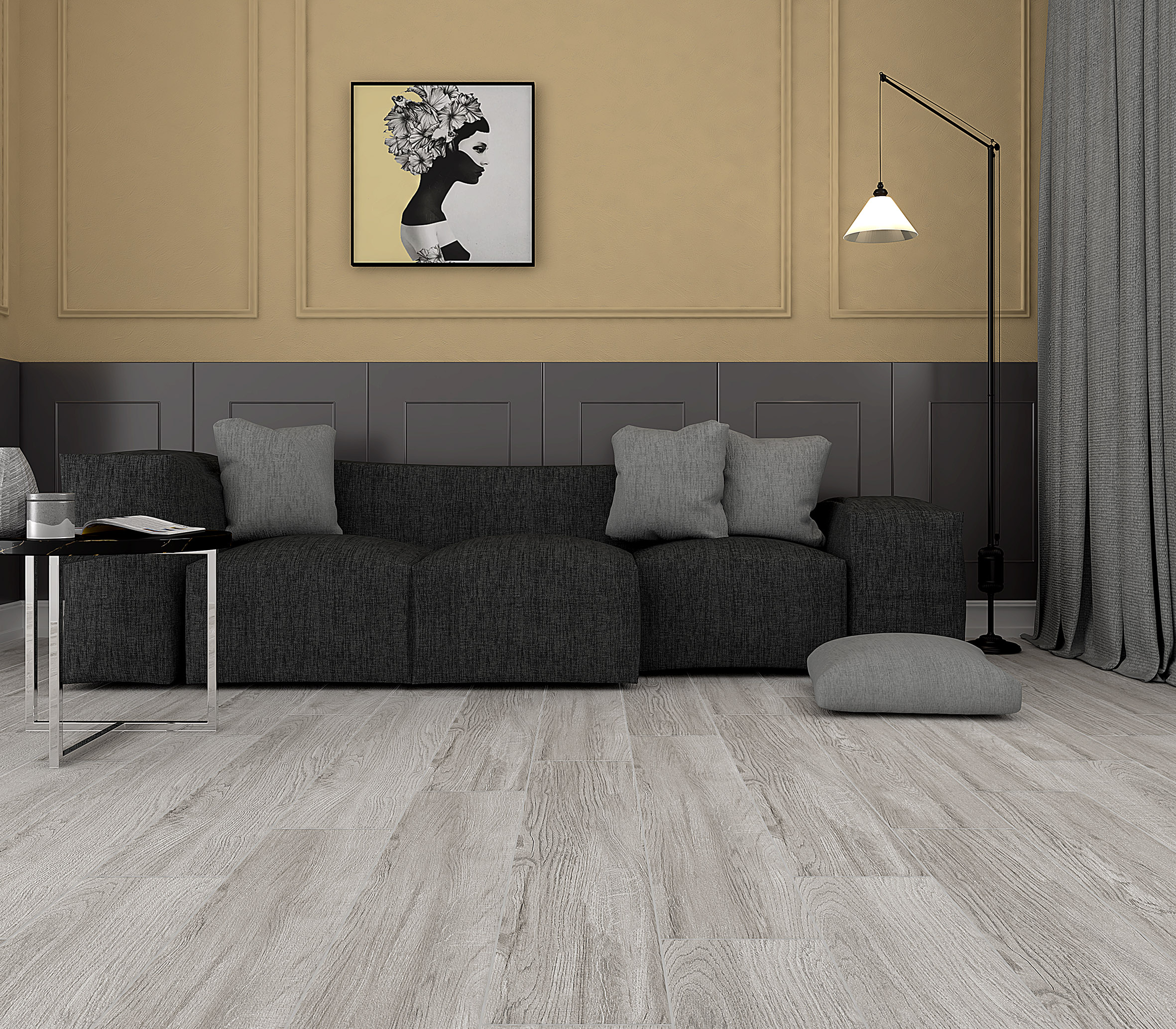 Rainwood керамогранит графитовый 19,60x119,10