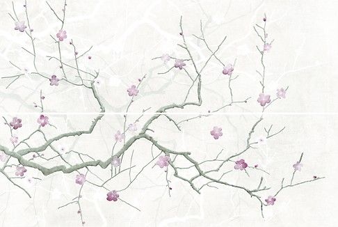 Керамическая плитка Cersanit Панно Haiku HI2U522DT светло-серый 50х75