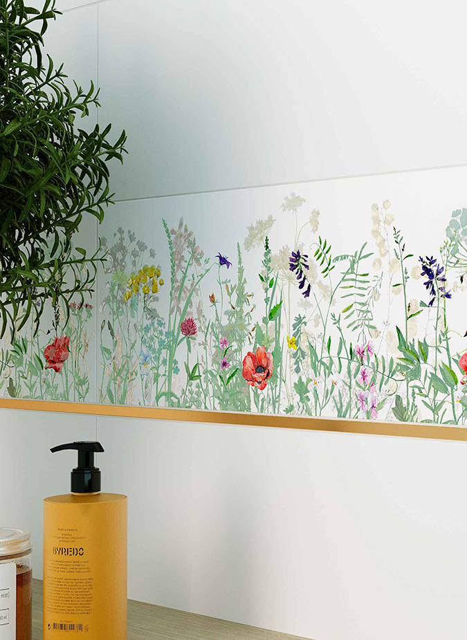Керамическая плитка Creto Вставка Flora bloom 20х60