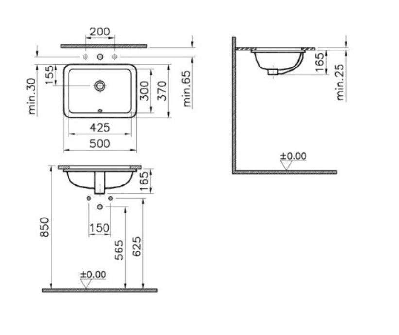 Раковина VitrA S20 5474B003-0618