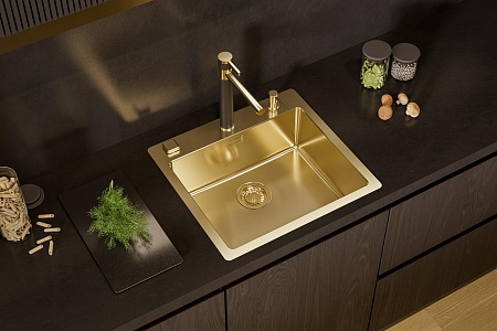 Смеситель для кухни Alveus Zina Monarch Gold PVD золото
