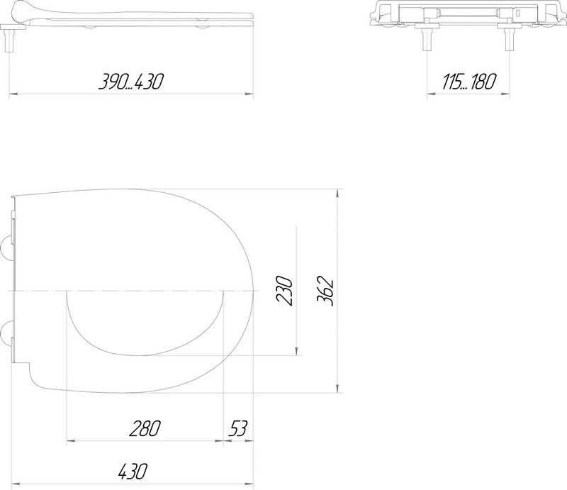 Xpro.R.seat.02/WHT Сиденье для унитаза XPRO без микролифта, белый