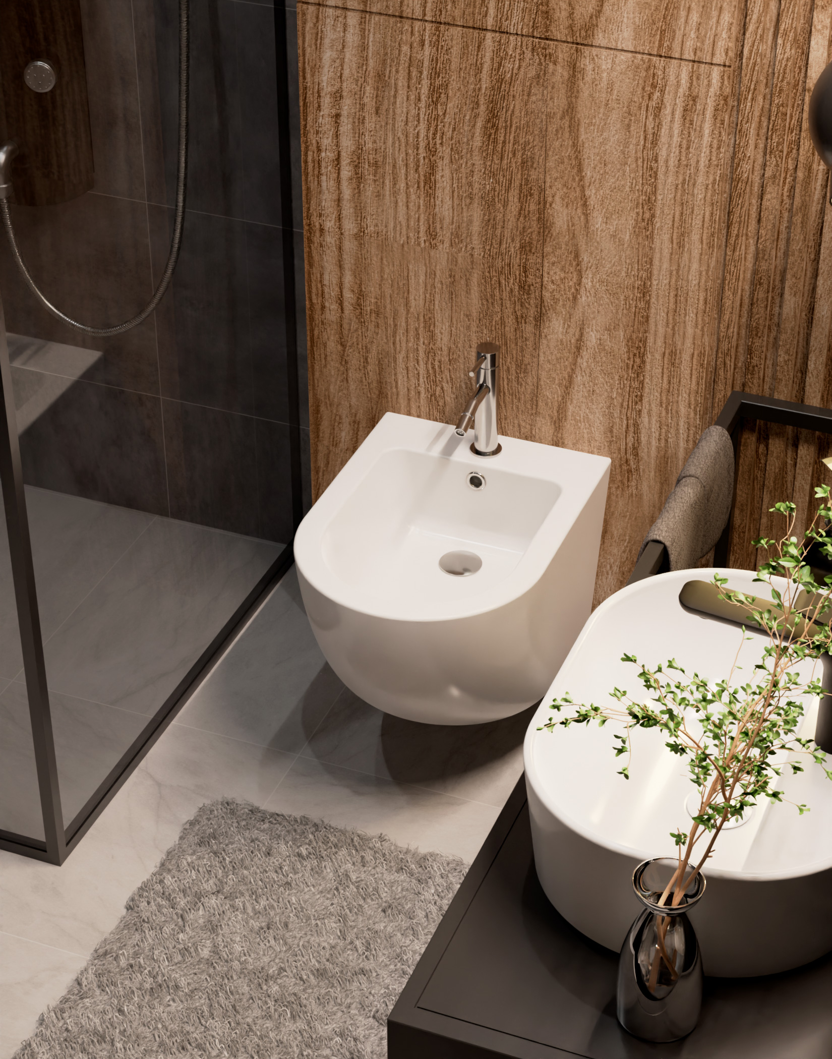 Смеситель для биде AQUAme Siena AQM6216CR хром глянец