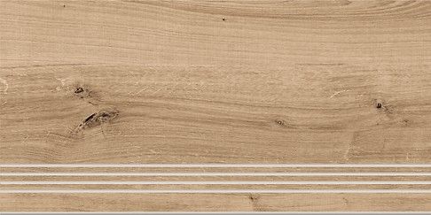 Керамогранит Cersanit Ступень Woodhouse темно-бежевый 29,7х59,8