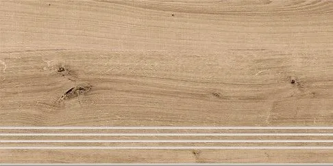 Керамогранит Cersanit Ступень Woodhouse темно-бежевый 29,7х59,8