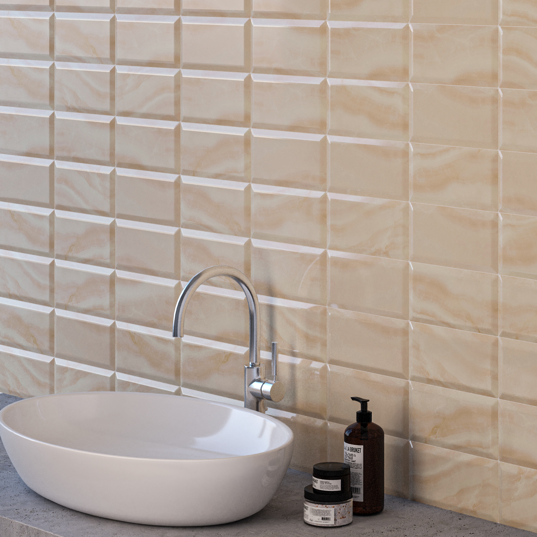 Керамическая плитка Kerama Marazzi Плитка Летний сад беж грань 9,9х20