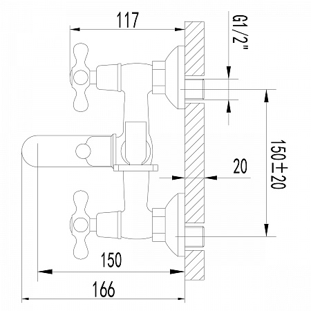 Смеситель Lemark Standard LM2102C для ванны