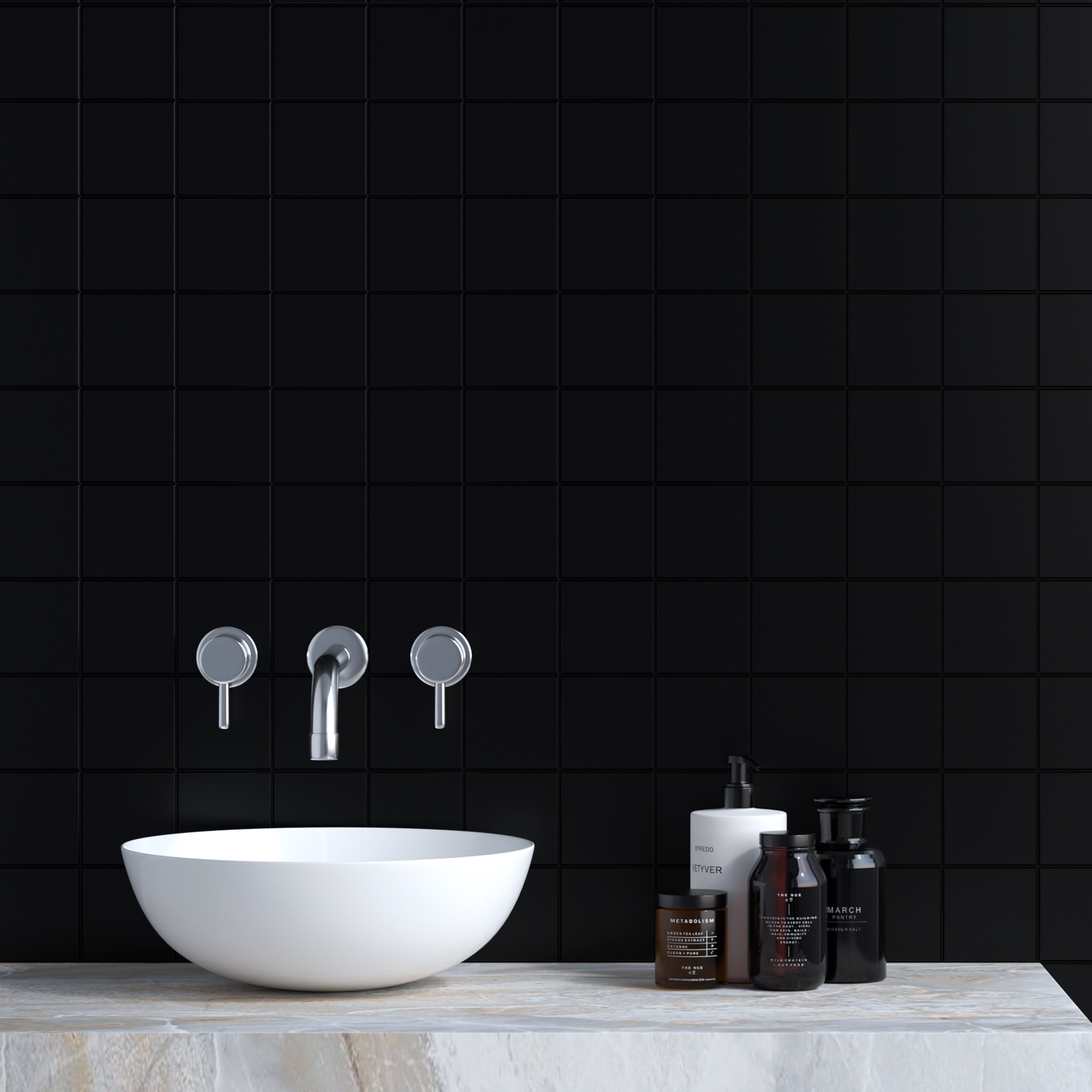 Керамическая плитка Marazzi Italy Плитка Citta Nero (DAKAR) 10х10
