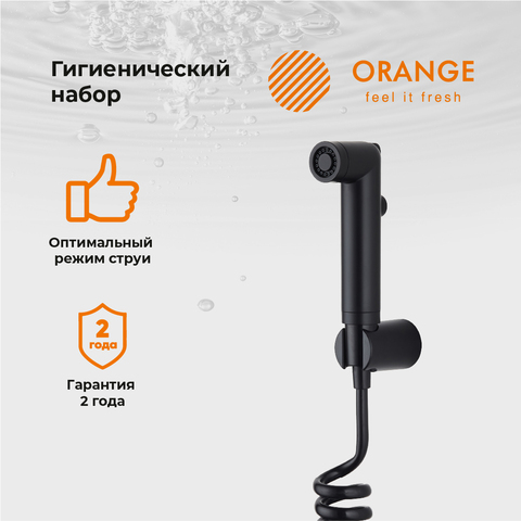 Orange HS011bk гигиенический душевой набор, черный