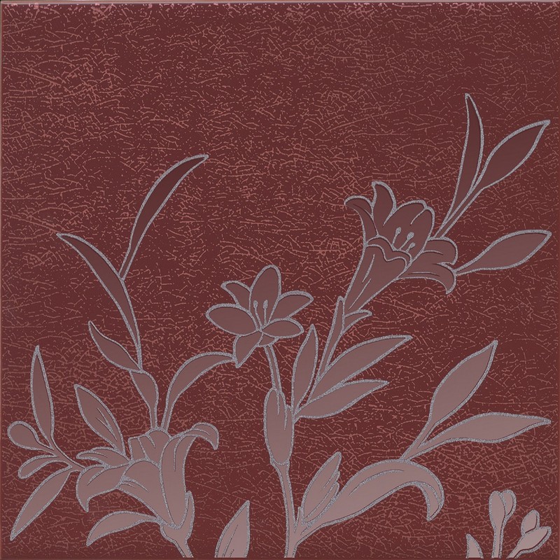 HGD/C569/5293 Барберино 5 бордо глянцевый 20x20x0,69 декор