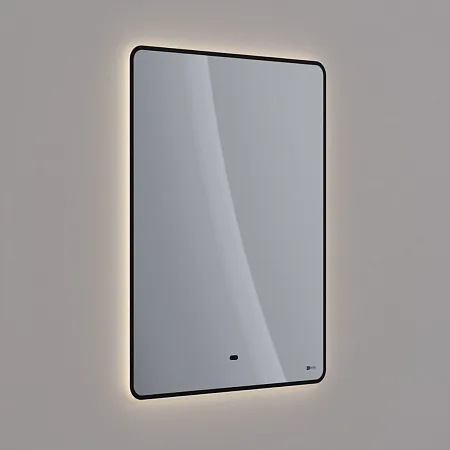 Зеркало Lemark MIOBLACK 60х80см с интерьерной подсветкой, с подогревом