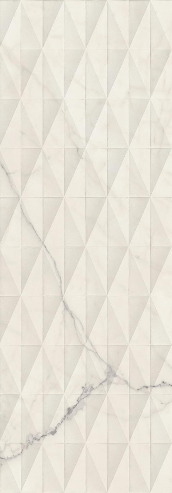 Керамическая плитка Marazzi Italy Плитка Allmarble Wall Statuario Struttura Pave Lux 3D 40х120