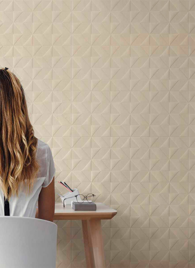 Керамическая плитка Marazzi Italy Плитка Outfit Ivory Struttura Tetris 3D 25x76