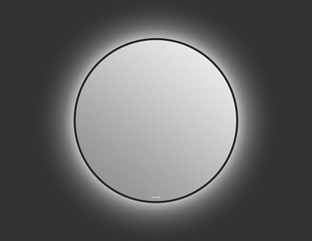 Зеркало Cersanit ECLIPSE smart 80x80 с подсветкой круглое черная рамка