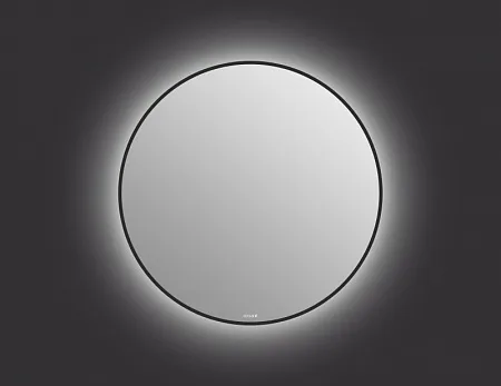 Зеркало Cersanit ECLIPSE smart 80x80 с подсветкой круглое черная рамка