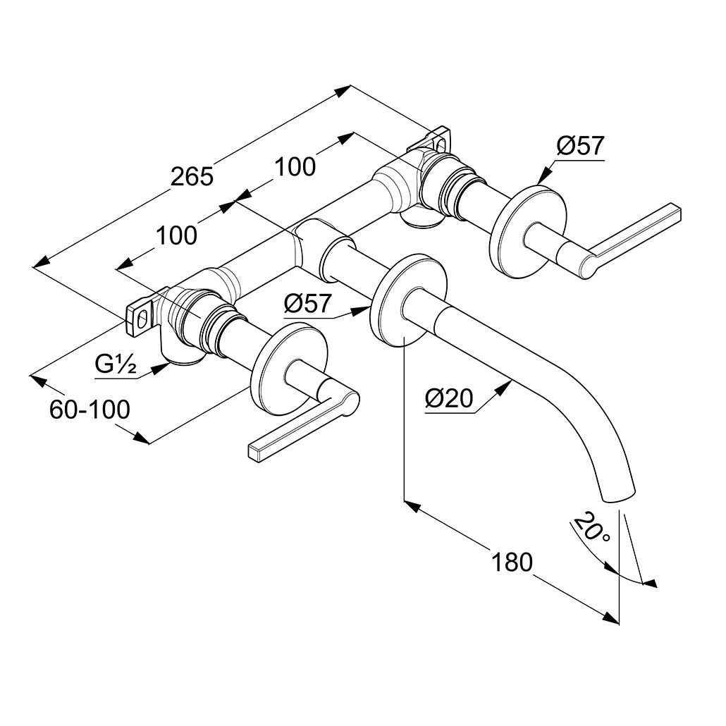 Смеситель для раковины Kludi Nova Fonte 201440515 хром
