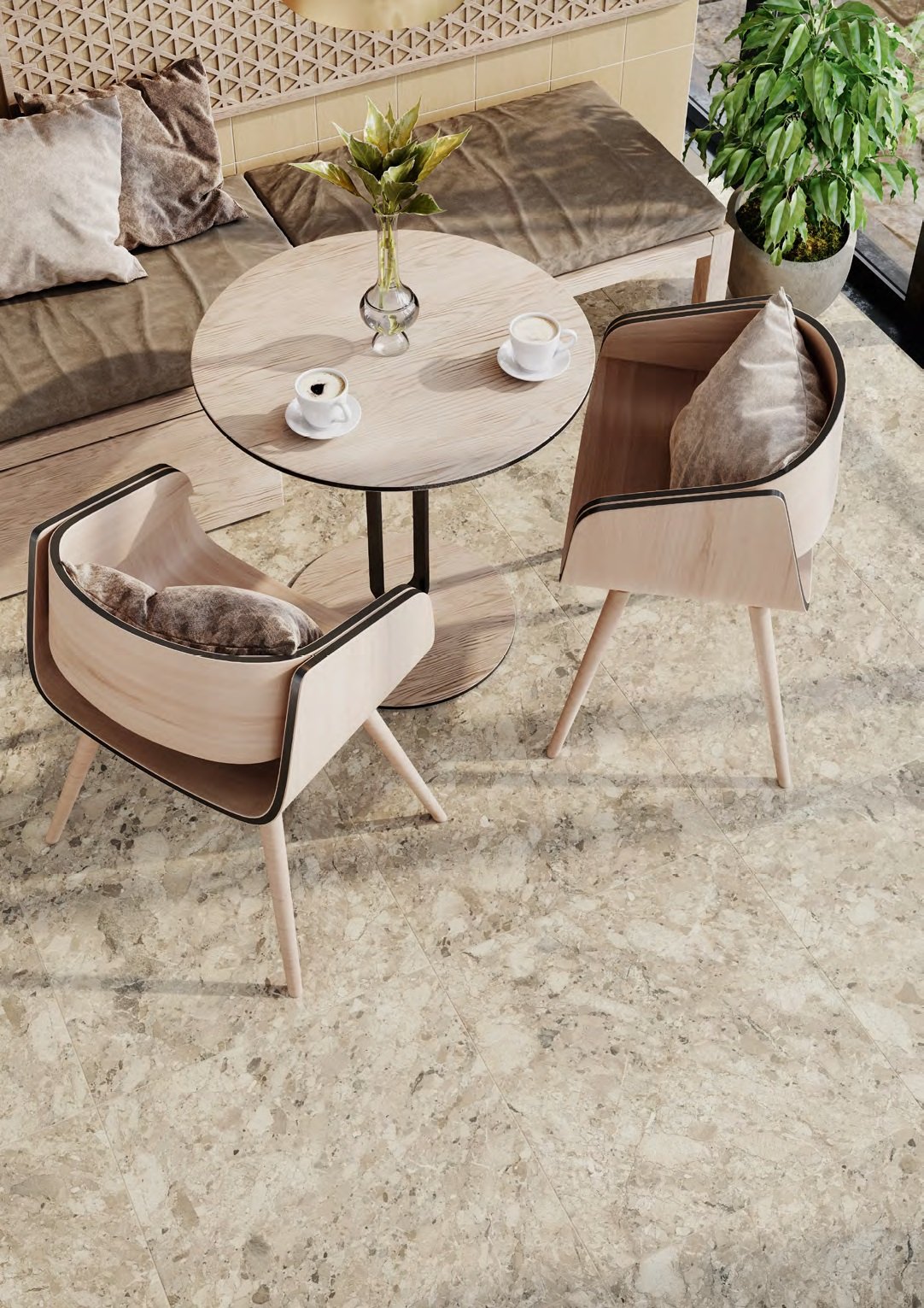 Керамогранит Kerama Marazzi Ирпина бежевый обрезной 119,5х119,5