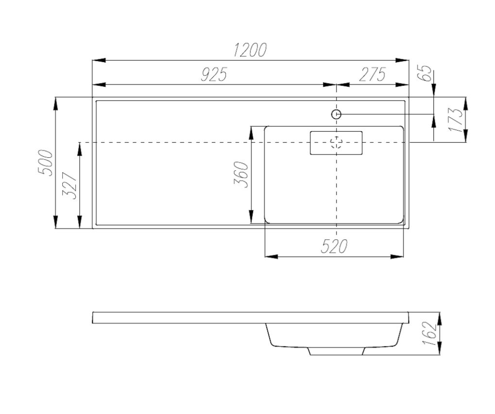 Раковина Aquaton Лондри 120 см 1A72243KLH010 искусственная камень белая