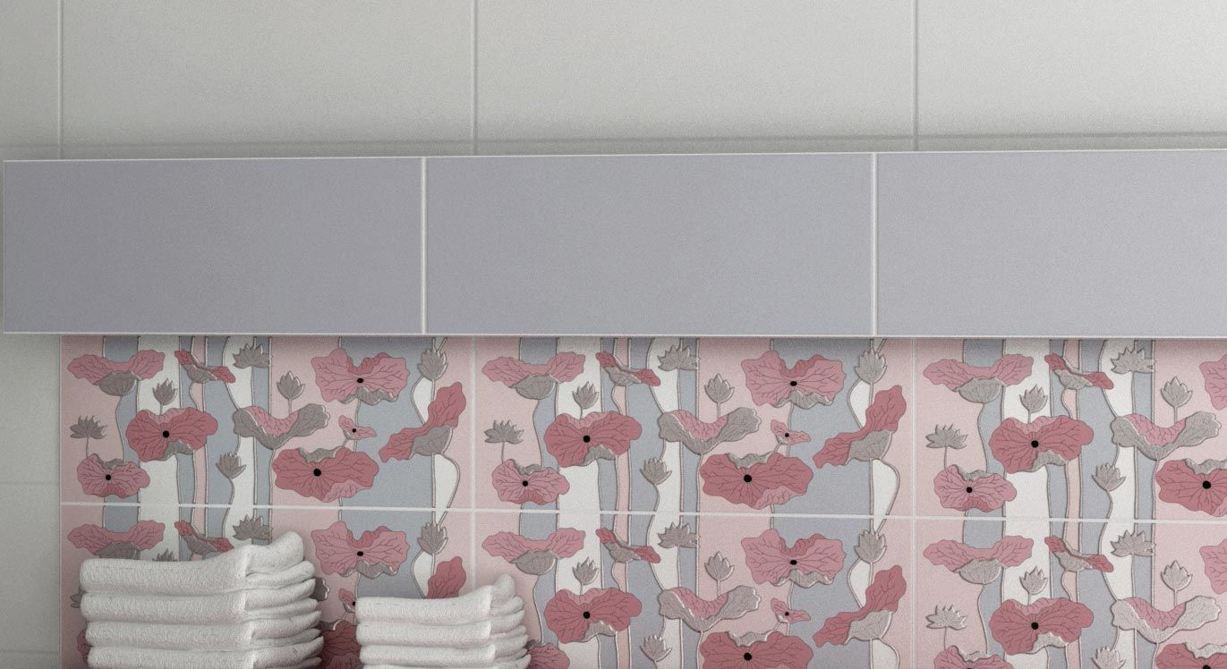 Керамическая плитка Kerama Marazzi Плитка Городские цветы белый 20х50
