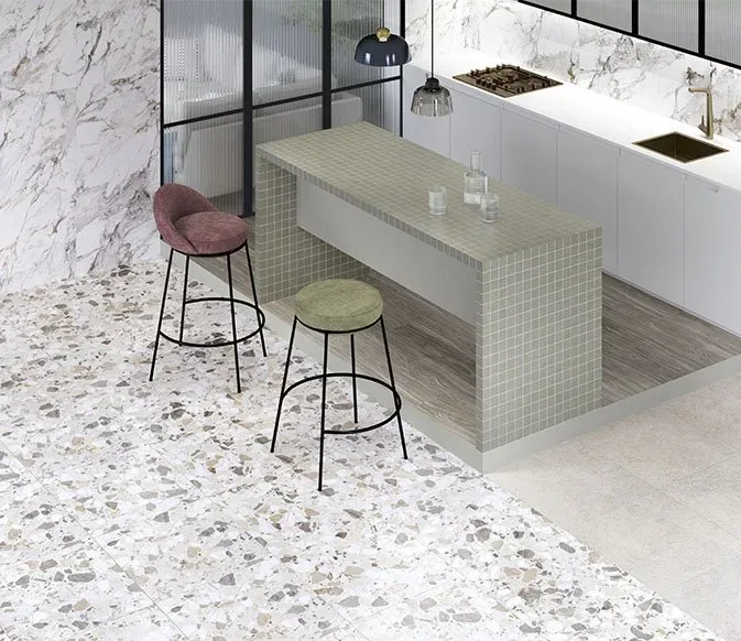 Керамогранит Vitra Terrazzo-X Светлый Лаппато Ректификат 30х60