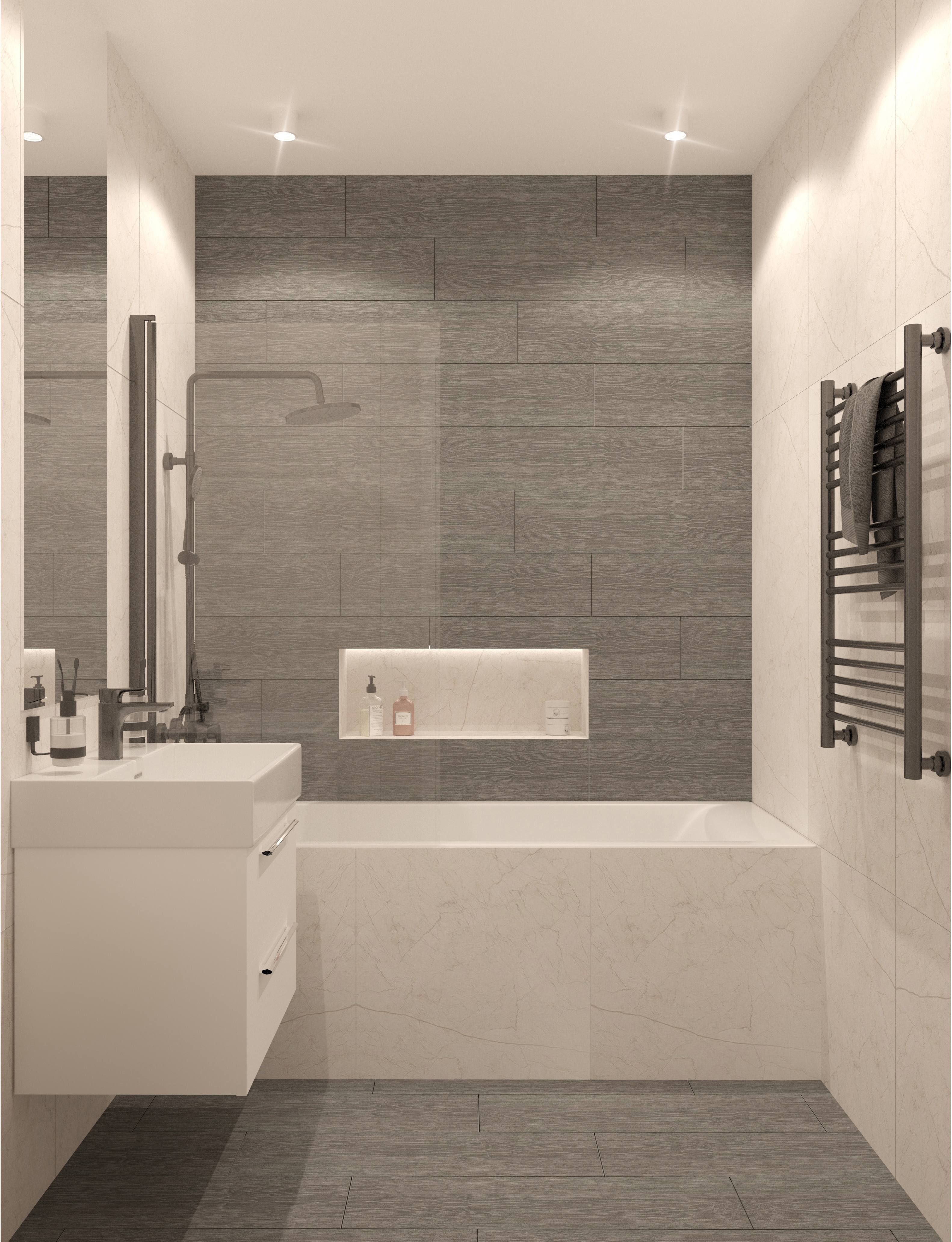 Керамогранит Kerama Marazzi Абете серый светлый обрезной 20х80