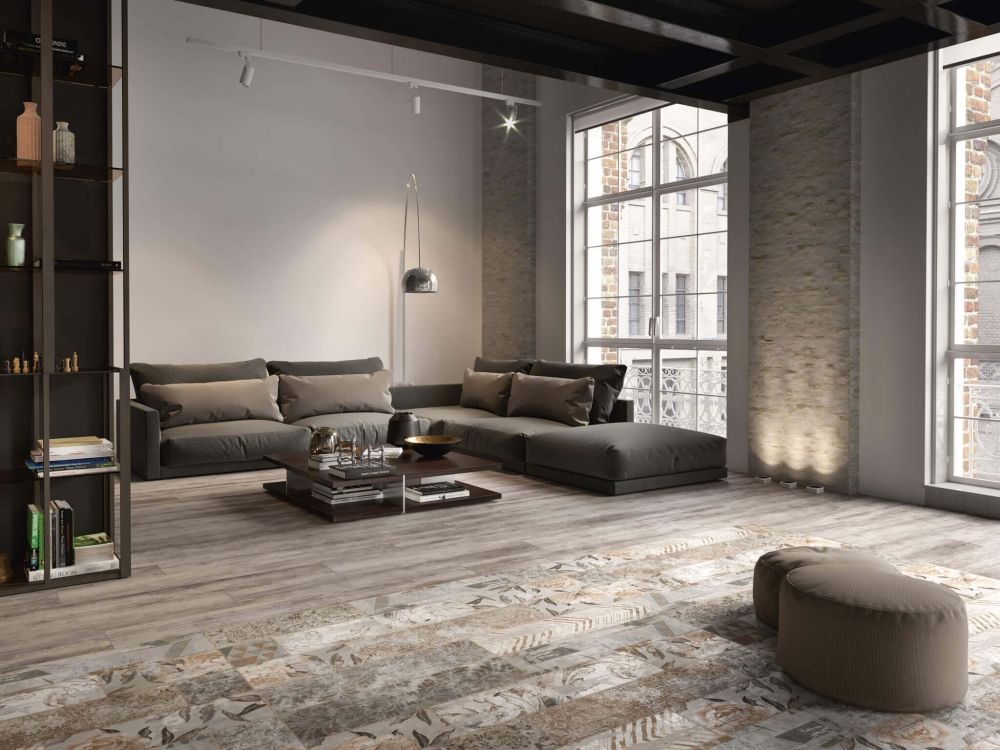 Керамогранит Kerama Marazzi Антик Вуд серый обрезной 20х160