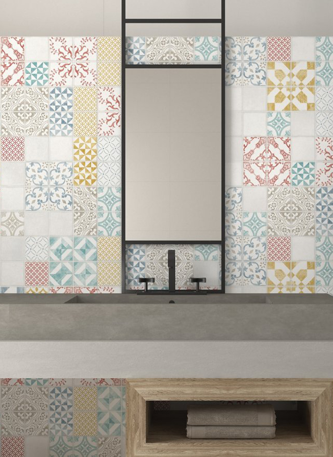 Керамическая плитка Ape Ceramica Декор Paint White Mix 35х100