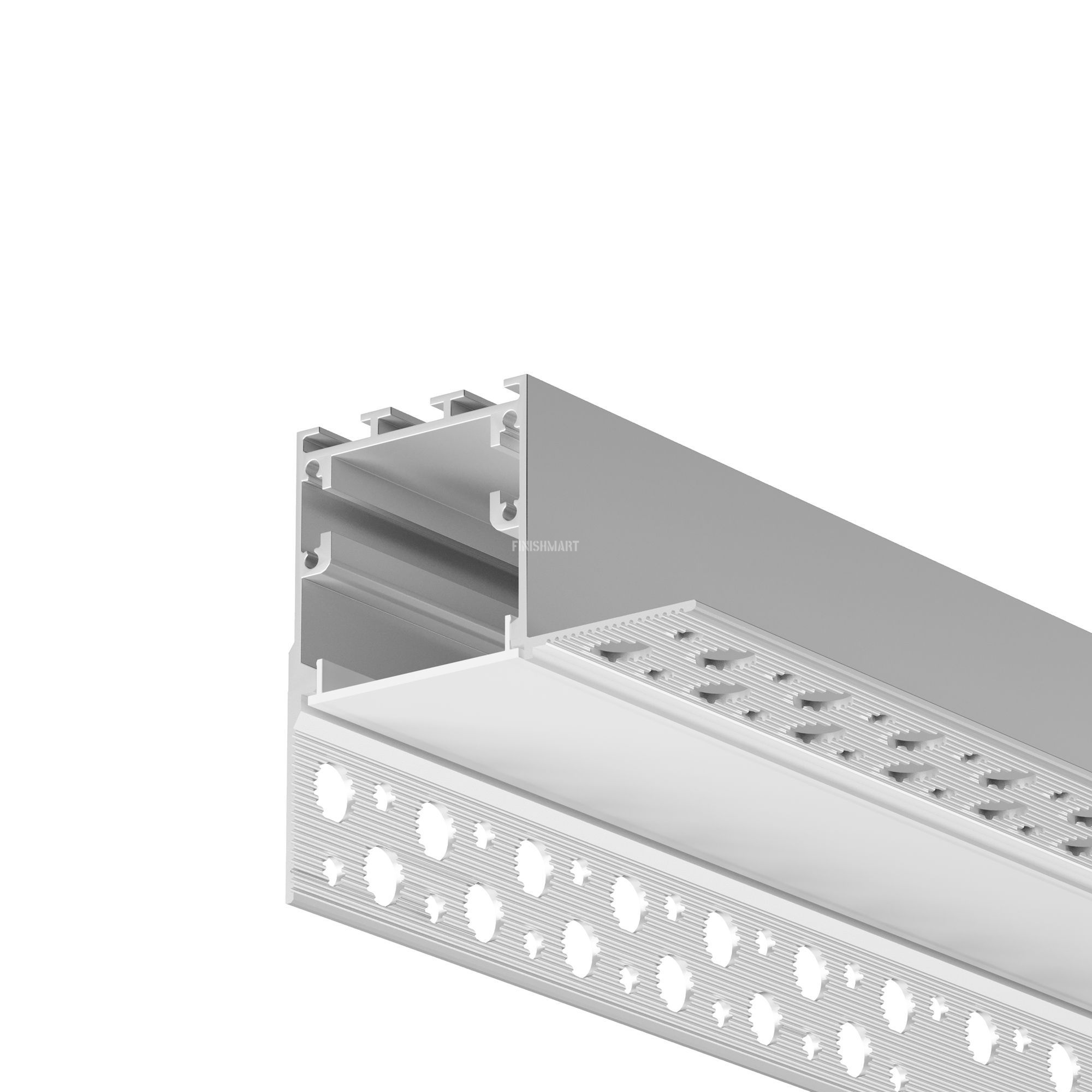 Алюминиевый профиль встраиваемый скрытого монтажа 59x59 (Серебро, 2 м), ALM-5959-S-2M 636014