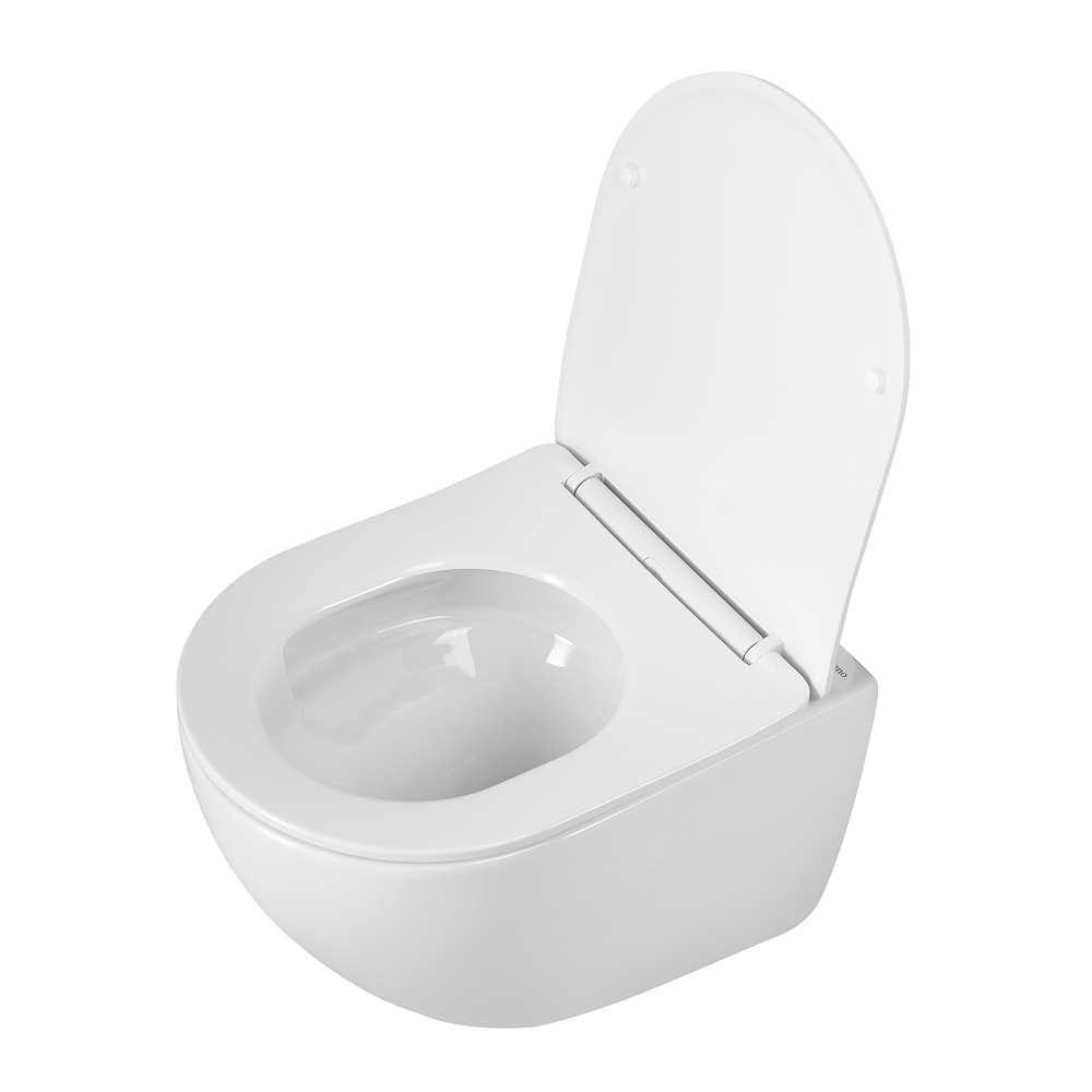 Унитаз подвесной безободковый BelBagno Amanda BB051CH-TOR-FC/SC с крышкой-сиденьем микролифт, белый