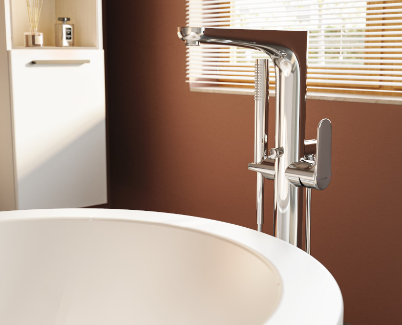 Смеситель для ванны с душем VitrA Root Round хром глянцевый