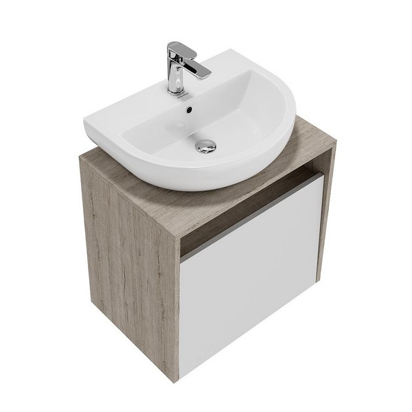 PRO.60.1/WHT Тумба PRO подвесная 1 ящик 60, белая глянцевая