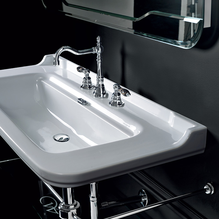 Раковина Kerasan Waldorf, 100x20,5, 4142K1bi/cr*1, белая
