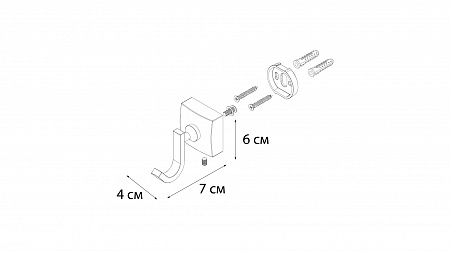 Fixsen KVADRO FX-61305 Крючок одинарный