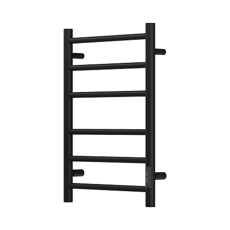 Полотенцесушитель электрический Point Аврора PN10846B П6 400x600 диммер справа, черный
