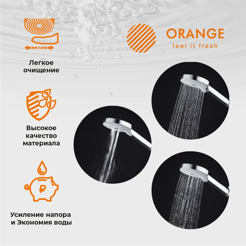 Orange O-Shower OS03b ручной душ 110 мм, черный