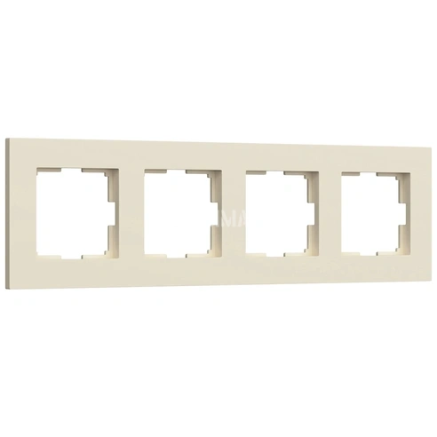Рамка на 4 поста Slab (айвори матовый) W0042962